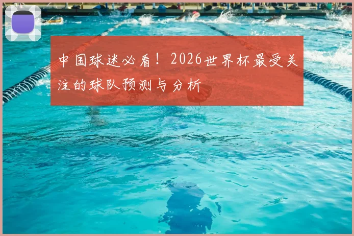 中国球迷必看！2026世界杯最受关注的球队预测与分析